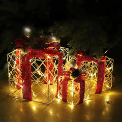 Salcar 3er Set LED Geschenkbox Lichter Sekey