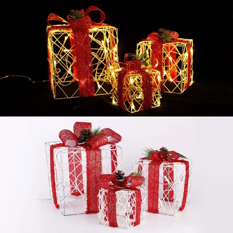 Salcar 3er Set LED Geschenkbox Lichter Sekey