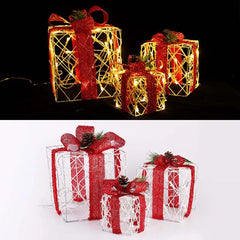 Salcar 3er Set LED Geschenkbox Lichter Sekey