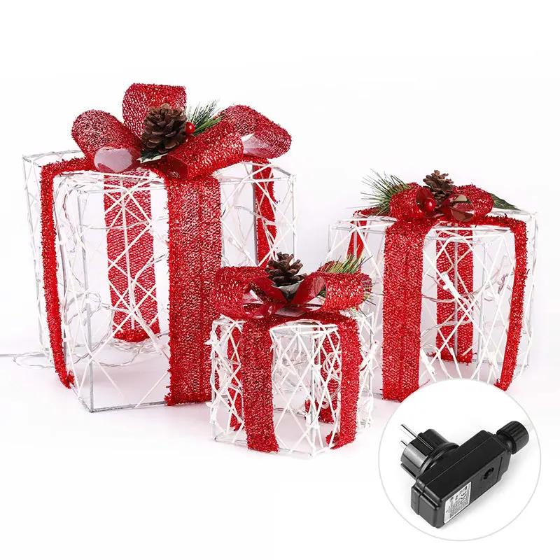 Salcar 3er Set LED Geschenkbox Lichter Sekey