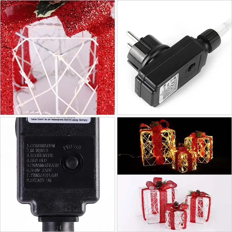 Salcar 3er Set LED Geschenkbox Lichter Sekey