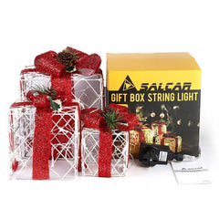 Salcar 3er Set LED Geschenkbox Lichter Sekey