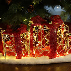 Salcar 3er Set LED Geschenkbox Lichter Sekey