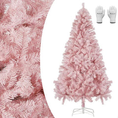 Salcar 180cm Künstlicher Weihnachtsbaum Rosa Weihnachtsbaum, Nordmanntanne, mit 735 Spitzen Salcar