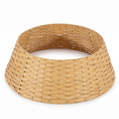 Salcar Weihnachtsbaumkragen Natur aus Poly-Rattan – Weihnachtsbaumrock & Christbaumständer Abdeckung