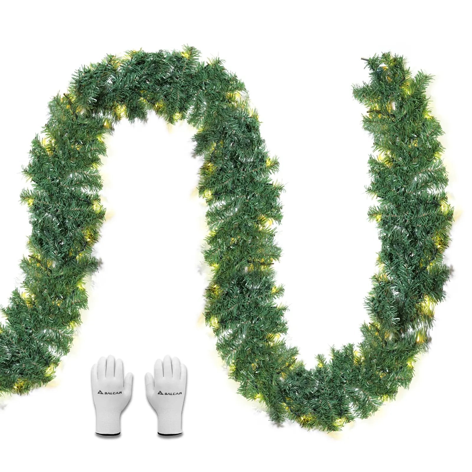 Salcar 3/5/10 m PVC Weihnachtsgirlande mit mit LED Lampen Salcar