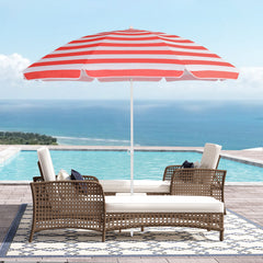 Sekey round parasol Ø160 cm – with carrying bag &amp; ground sleeve, for balcony &amp; beach