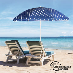 Sekey round parasol Ø160 cm – with carrying bag &amp; ground sleeve, for balcony &amp; beach