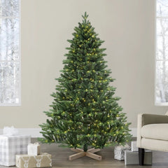 Salcar 180/210cmKünstlicher Weihnachtsbaum, Edeltanne, mit 450/650 LEDs und 1150/1486 PE-Zweigen und 472/728 PVC-Zweigen Salcar