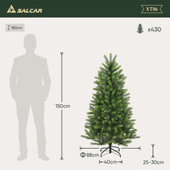 Salcar 180/210/240cm Künstlicher Weihnachtsbaum, Nordmanntanne, mit 762/1080/1576 PE Spitzen Salcar