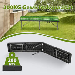 Sekey 180 cm Klappbar Gartenbank mit Tragegriff, bis 200kg Belastbar Sekey