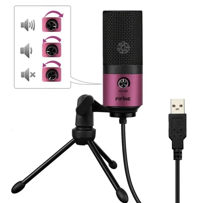 Fifine USB Kondensator Mikrofon mit Ständer, K669B Sekey
