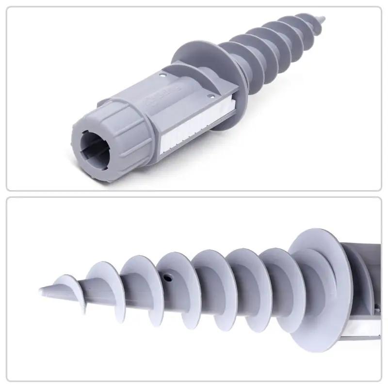 Sekey 22 mm - 32 mm Bodenhülse für Sonnenschirm, mit klappbaren Griffen und Aufhängehaken Sekey