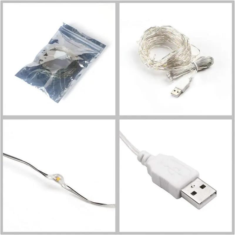 Salcar 10 m LED Micro Lichterkette, 100 LEDs, USB-betrieben Salcar