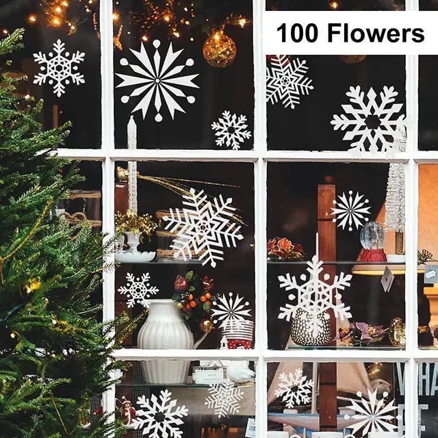 Salcar 100 St. Schneeflocken Fensteraufkleber Sekey