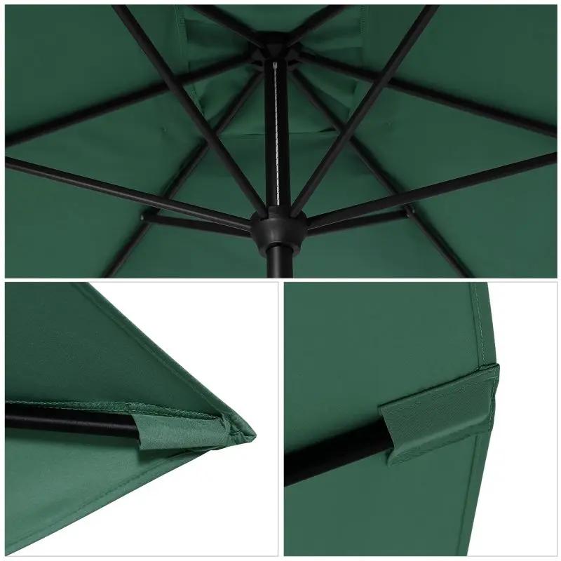 Sekey 210 x 140 cm Alu Sonnenschirm mit Kurbel, Sonnenschutz UV50+ Sekey