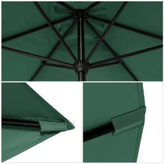 Sekey 210 x 140 cm Alu Sonnenschirm mit Kurbel, Sonnenschutz UV50+ Sekey