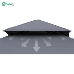 Sekey Grill Pavillon mit mit klappbaren Seitenteil 235 x 145cm Sekey