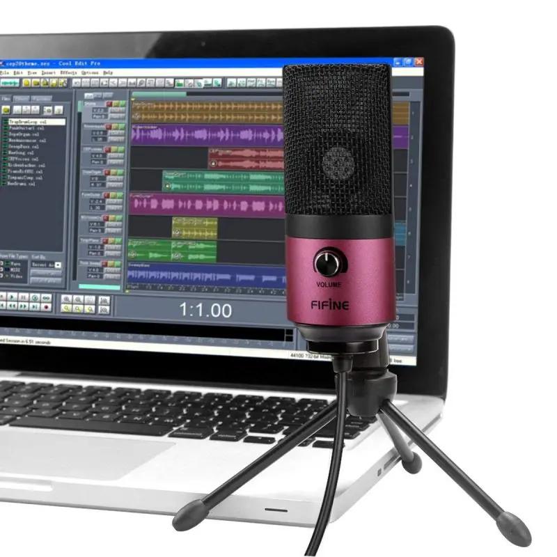 Fifine USB Kondensator Mikrofon mit Ständer, K669B Sekey