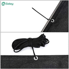 Sekey Balkon Sichtschutz aus 220 g/m² HDPE, Schwarz Sekey