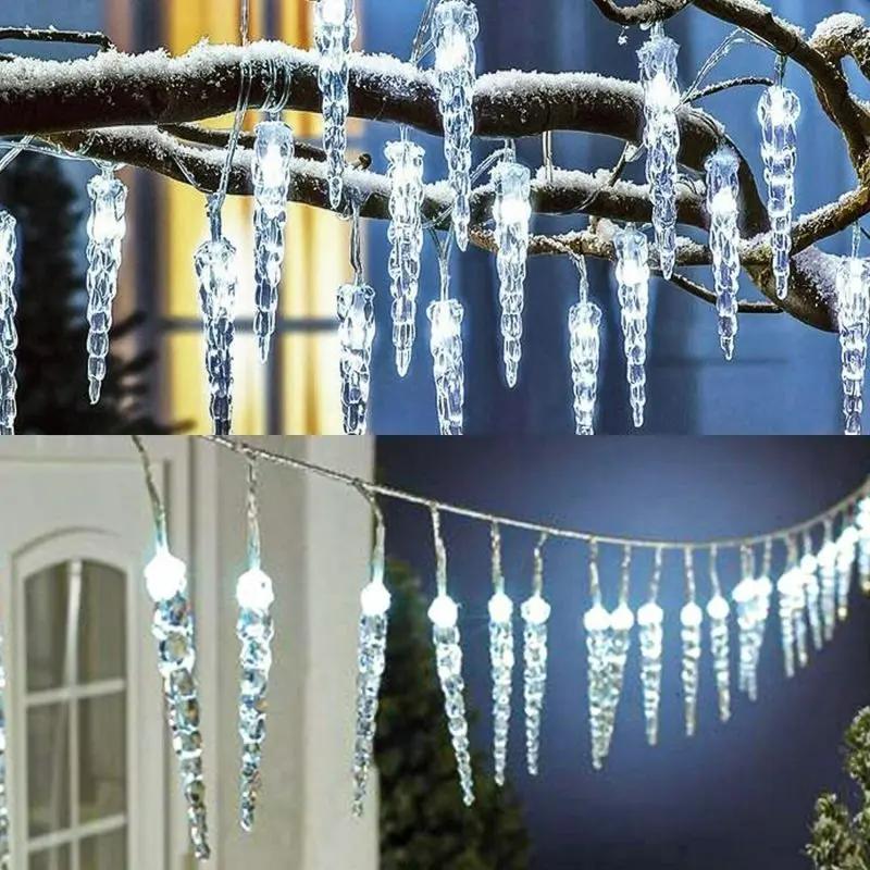 Salcar 5 m LED Lichterkette mit 40 Eiszapfen, 40 LEDs, 31V GS-zertifizierte Stromversorgung Salcar