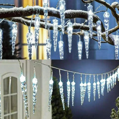 Salcar 5 m LED Lichterkette mit 40 Eiszapfen, 40 LEDs, 31V GS-zertifizierte Stromversorgung Salcar