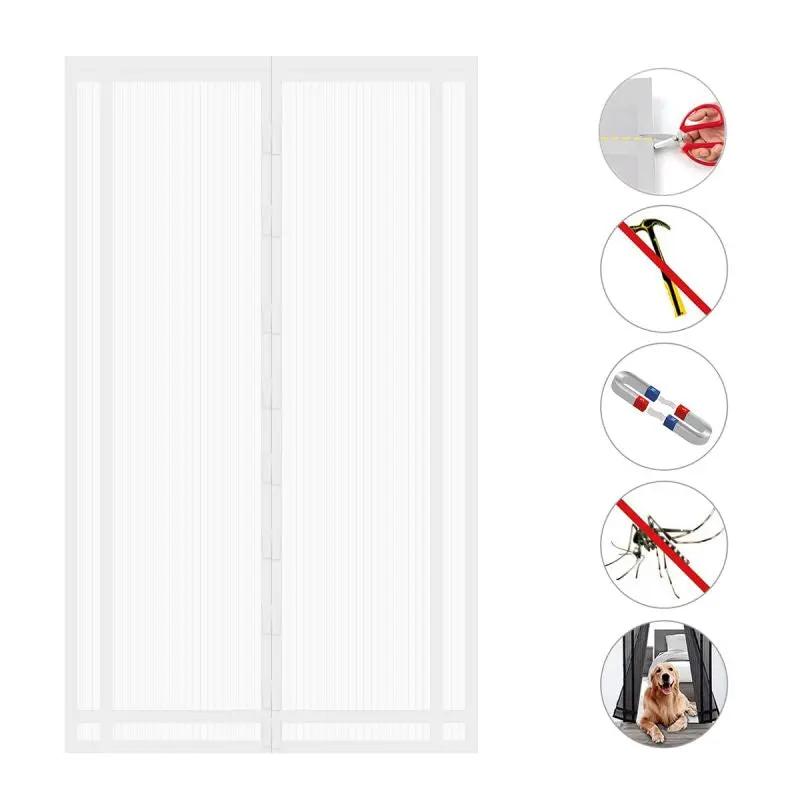 Sekey Zuschneidbar Magnet Fliegengitter Tür aus Polyester, Weiß Sekey