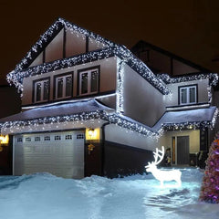 Salcar 2m/ 5m / 10m LED Eisregen Lichterkette, 80/ 200 / 400 LEDs, 31V GS-zertifizierte Stromversorgung Salcar