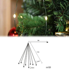Salcar 1,5 m LED Lichterkette für Weihnachtsbaum, 120 LEDs, mit Fernbedienung, USB-betrieben Salcar