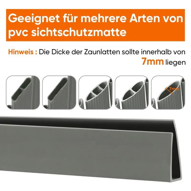 Sekey 5x1m PVC Abschlussleiste für PVC Sichtschutzmatte Sekey