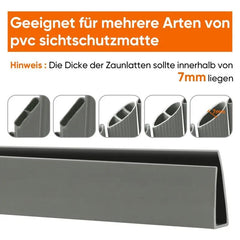Sekey 5x1m PVC Abschlussleiste für PVC Sichtschutzmatte Sekey