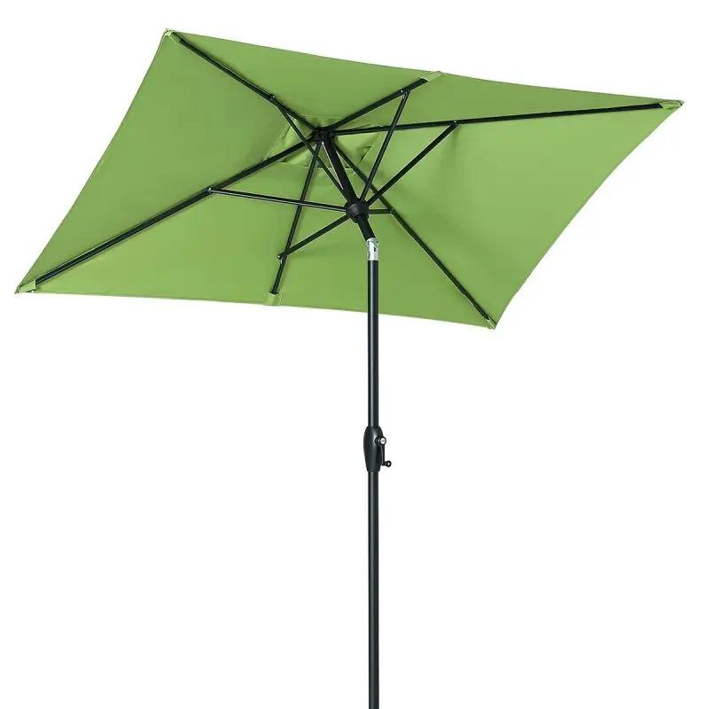 Sekey 210 x 140 cm Alu Sonnenschirm mit Kurbel, Sonnenschutz UV50+ Sekey