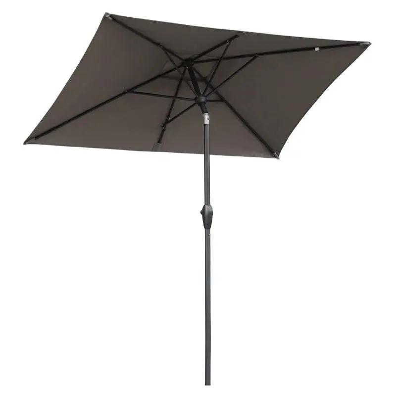 Sekey 210 x 140 cm Alu Sonnenschirm mit Kurbel, Sonnenschutz UV50+ Sekey