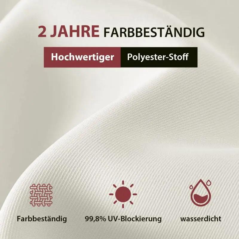 Sekey 200 x 125 cm Balkonschirm Rechteckig mit Balkongeländer, Sonnenschutz UV50+ Sekey
