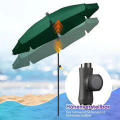 Sekey 200 cm Sonnenschirm mit Schutzhülle, Sonnenschutz UV50+ Sekey