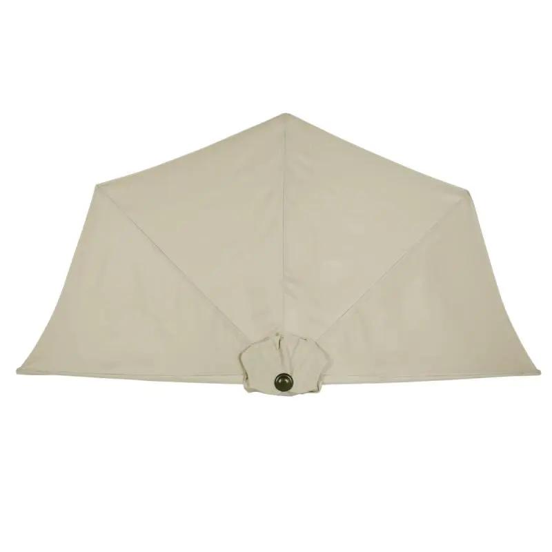 Sekey 270 cm Halbrund Sonnenschirm mit Kurbel, Sonnenschutz UV50+ Sekey