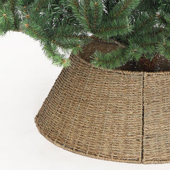 Salcar Christmas tree skirt made of seagrass – Handmade Christmas tree skirt in natural color, Ø 60 / 68 cm, Stylish cover for the tree stand