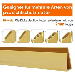 Sekey 5x1m PVC Abschlussleiste für PVC Sichtschutzmatte Sekey