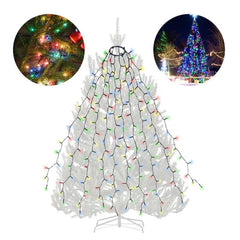 Salcar 3 m LED Lichterkette für Weihnachtsbaum, mit 10 Strängen, 350 LEDs, 31V GS-zertifizierte Stromversorgung Salcar