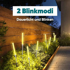 Salcar 2er Set LED Solar Gartenleuchte mit Blasen-Säulen Salcar