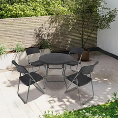 Sekey 5-teilig Balkonset aus Polyrattan, 4 Klappstuhl und Klapptisch Sekey