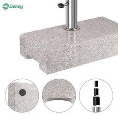 Sekey 25 kg Granit Sonnenschirmständer für Halbrund Sonnenschirm Sekey