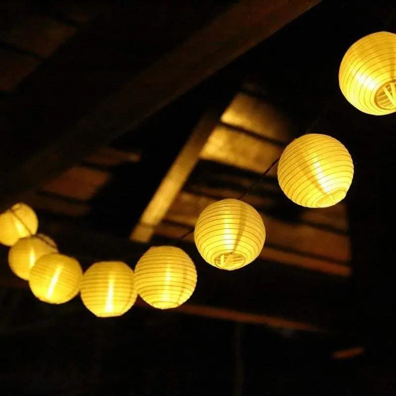 Salcar 10 m LED Solar Lampion Lichterkette, 40 LEDs Salcar