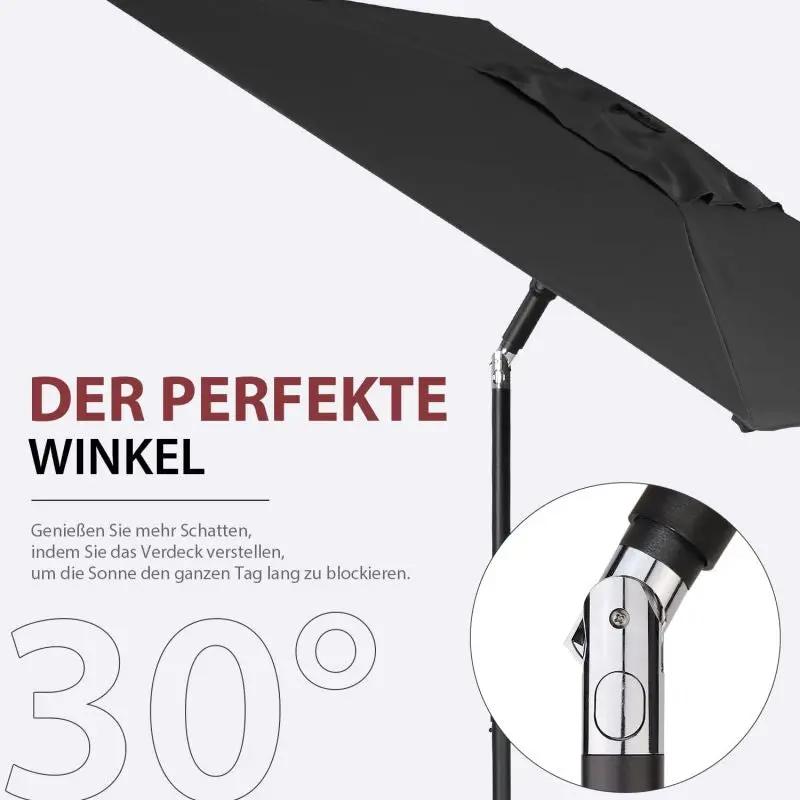 Sekey 200 x 125 cm Balkonschirm Rechteckig mit Balkongeländer, Sonnenschutz UV50+ Sekey