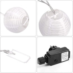 Salcar 3m/5m/10m/15m/20m LED Laternen-Lichterkette, 10/20/40/50/80 LEDs, 31V GS-zertifizierte Stromversorgung Salcar