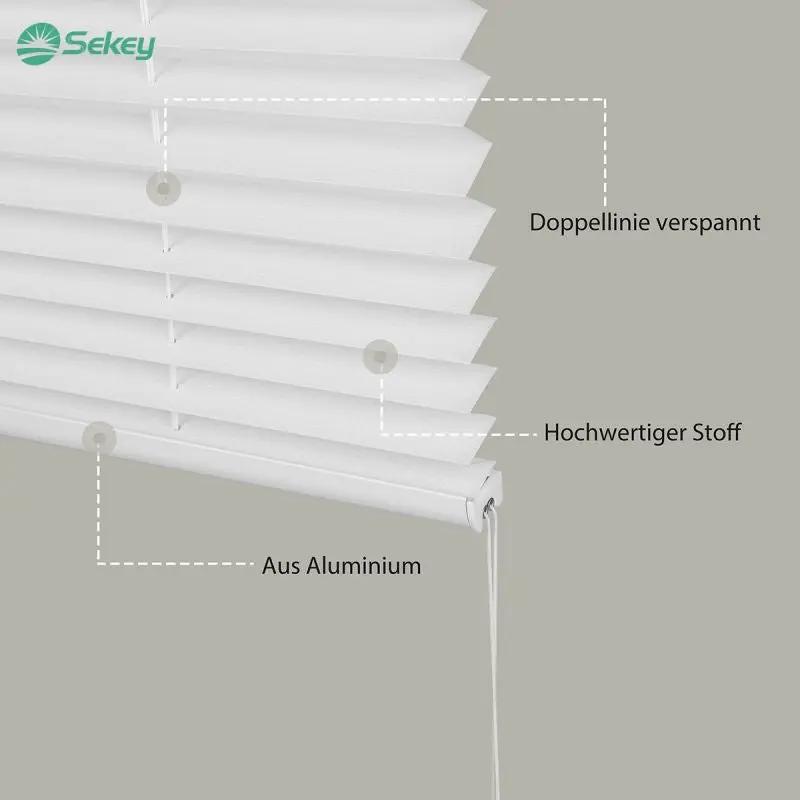 Sekey Plissee ohne Bohren, Weiß Sekey