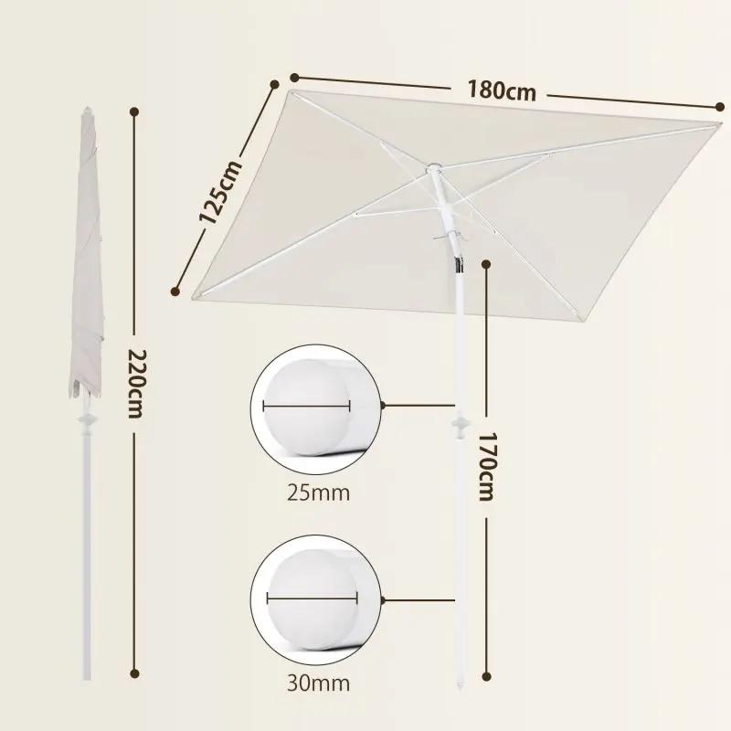 Sekey 180 x 125 cm Balkonschirm Rechteckig mit Schutzhülle, Sonnenschutz UV50+ Sekey