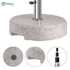 Sekey 25 kg Granit Sonnenschirmständer, für Schirmstock Ø 22 - 38 mm Sekey