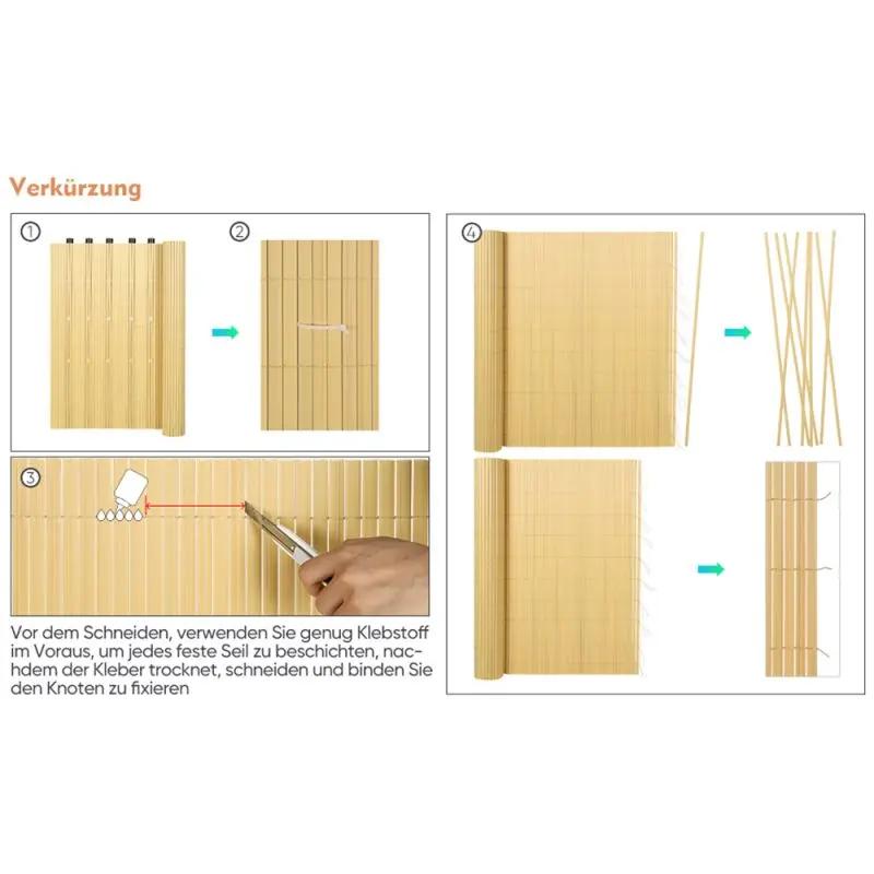 Sekey PVC Sichtschutzmatte mit doppelter Verstärkung innen, Bambus Sekey