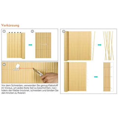 Sekey PVC Sichtschutzmatte mit doppelter Verstärkung innen, Bambus Sekey